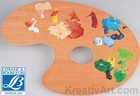 Farbmischpalette Malerpalette Palette oval aus Holz 24x35cm L&B