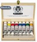 Oil paints set MUSSINI wooden box 8x15ml tubes Schmincke 70008